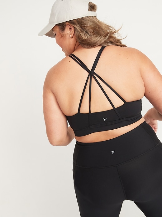 Image number 2 showing, Medium Support PowerSoft Plus-Size Strappy Sports Bra