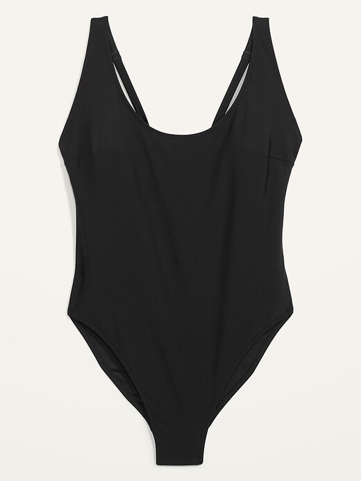Image number 4 showing, Scoop-Neck High-Cut One-Piece Swimsuit