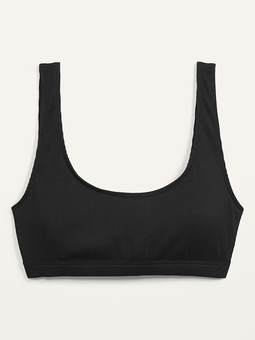 Image number 4 showing, Scoop-Neck Cutout Rib-Knit Swim Top