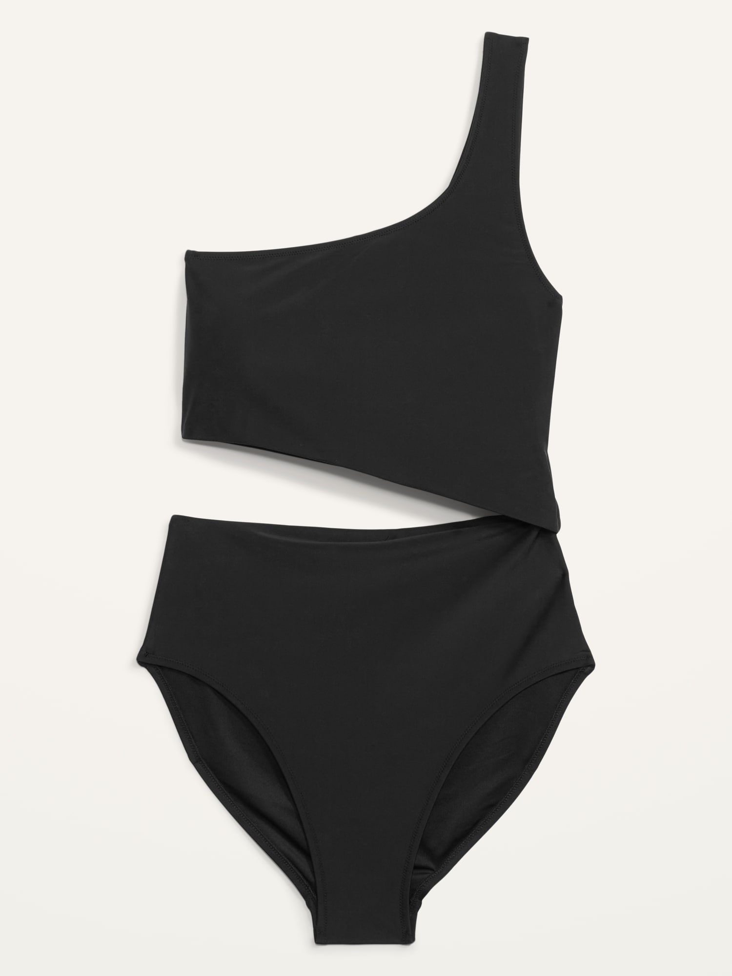 One Shoulder Side Cutout One Piece Swimsuit For Women Old Navy 