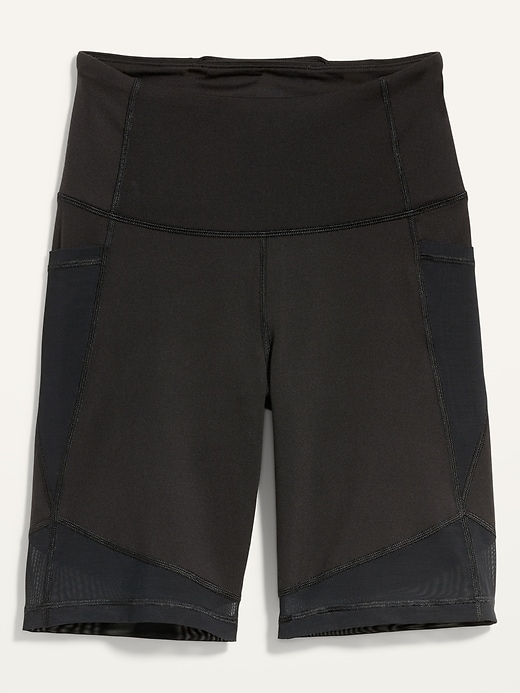 Image number 4 showing, High-Waisted PowerPress Side-Pocket Bermuda Biker Shorts -- 8-inch inseam
