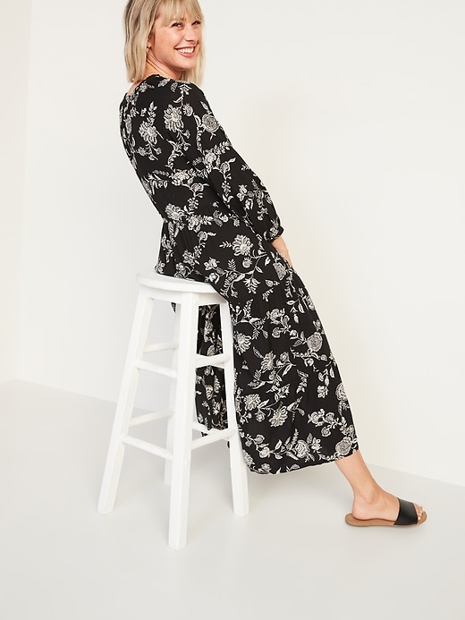 Image number 2 showing, Floral-Print Tiered-Hem Midi Swing Dress for Women