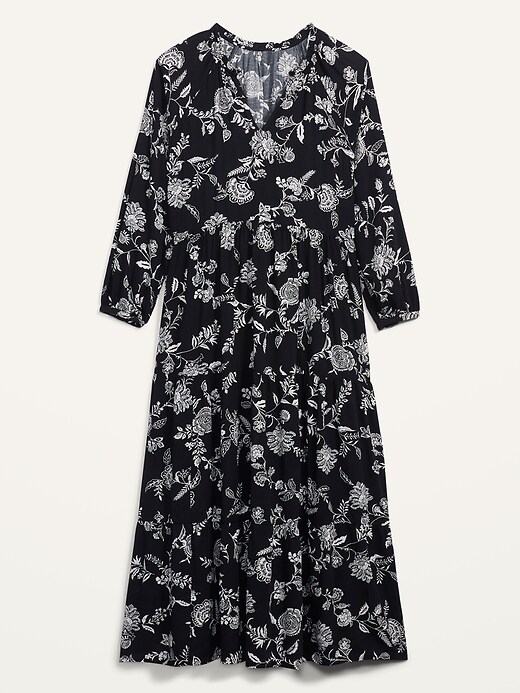 Image number 4 showing, Floral-Print Tiered-Hem Midi Swing Dress for Women
