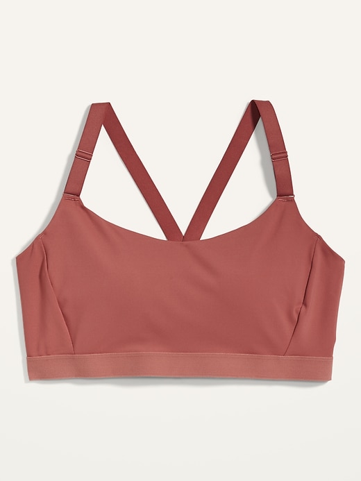 View large product image 2 of 2. Medium Support PowerSoft Plus-Size Adjustable-Strap Sports Bra