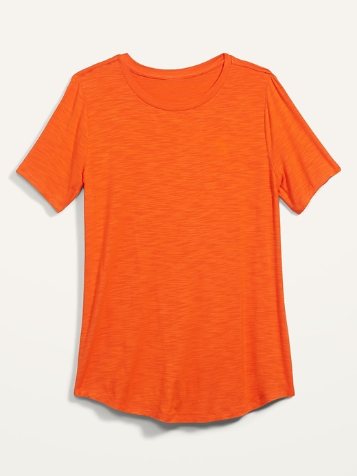 Image number 4 showing, Luxe Slub-Knit T-Shirt for Women