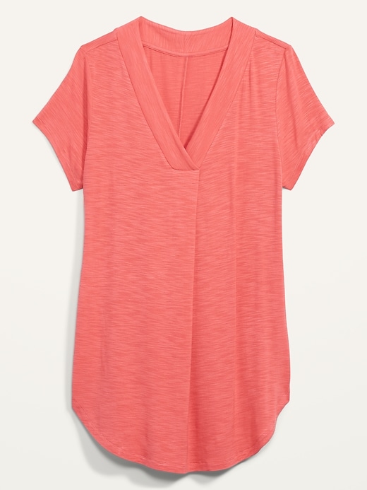 Image number 4 showing, Loose Luxe V-Neck Tunic T-Shirt