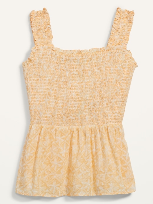 Image number 4 showing, Sleeveless Smocked-Bodice Printed Top