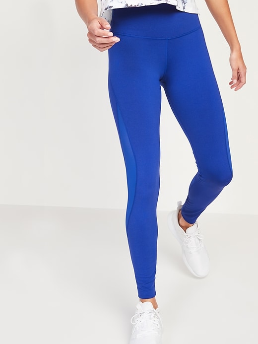 Old Navy - High-Waisted Elevate Mesh-Trim Compression Leggings for