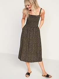 ⭐︎レア⭐︎［trois sanglier］vintage flare dress Smocked Fit & Flare Cami Midi Dress | Old Navy