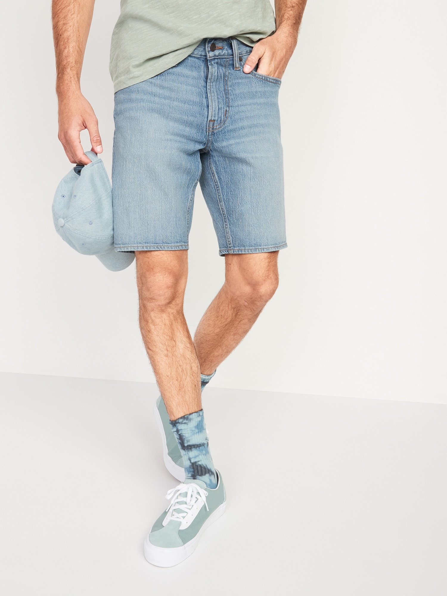 Slim Built-In Flex Jean Shorts for Men -- 9.5-inch inseam