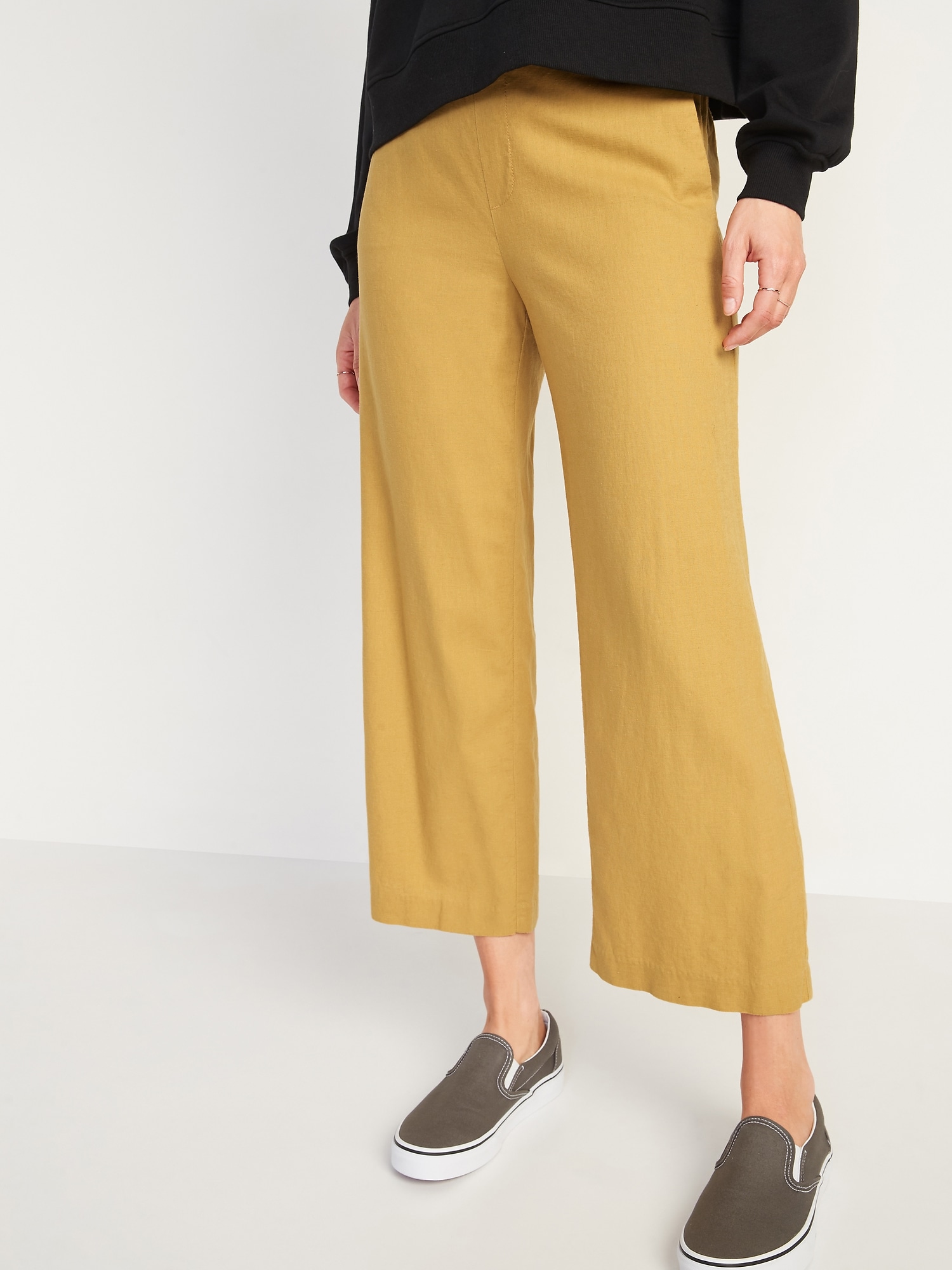 Old navy yellow linen pants Clearance