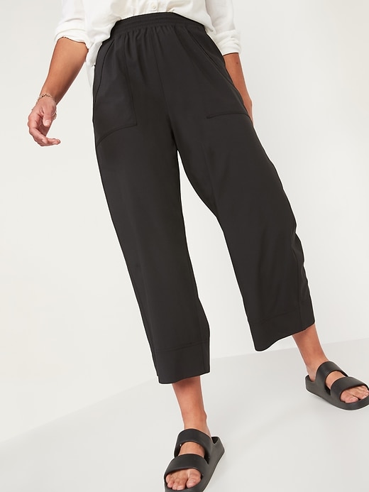 Old Navy - High-Waisted StretchTech Wide-Leg Crop Pants for Women