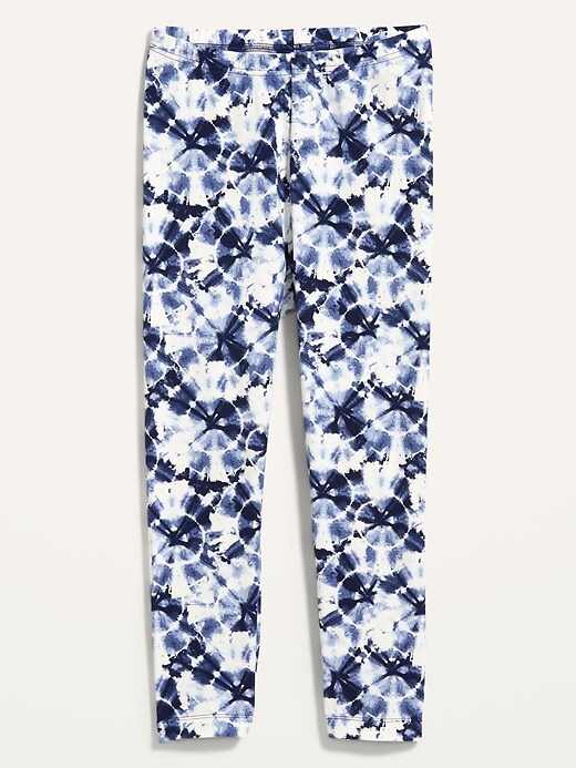 Image number 4 showing, High-Waisted Tie-Dye Cropped Lattice-Hem Leggings for Women