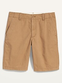 Straight Lived-In Khaki Non-Stretch Shorts for Men - 10-inch inseam