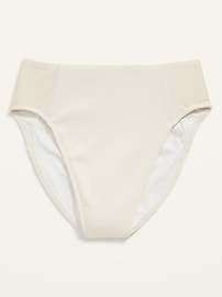 Image number 2 showing, High-Waisted Texture-Rib French-Cut Swim Bottoms
