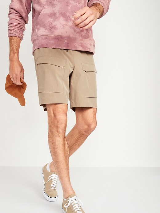 View large product image 1 of 2. StretchTech Go-Dry Shade Cargo Shorts -- 9-inch inseam