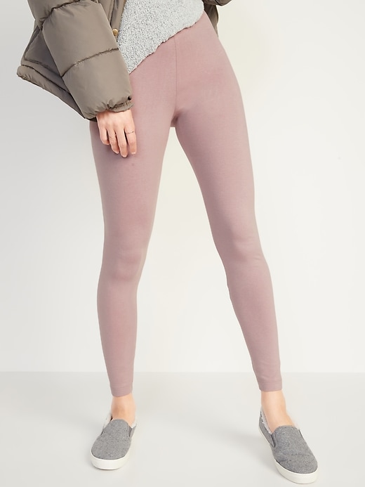 View large product image 1 of 4. High-Waisted Jersey Leggings For Women