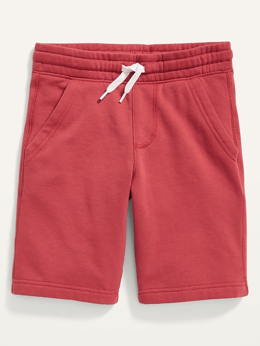 Old Navy Flat-Front Fleece Jogger Shorts for Boys (At Knee) red. 1