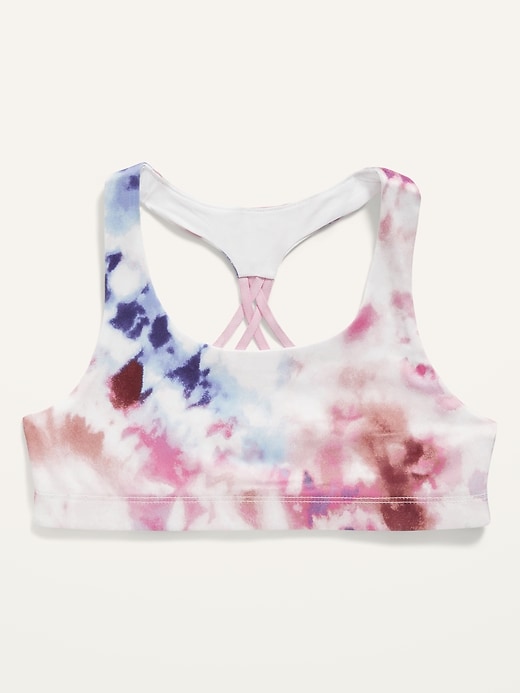 View large product image 1 of 2. Go-Dry Printed Strappy Sports Bra for Girls