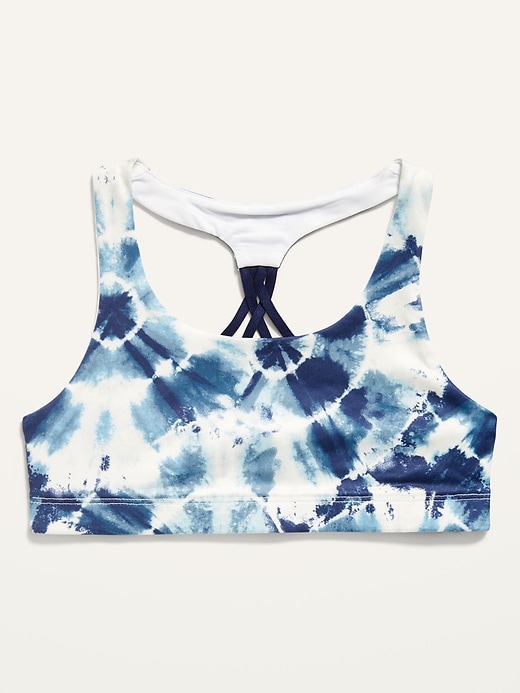View large product image 1 of 1. Go-Dry Printed Strappy Sports Bra for Girls