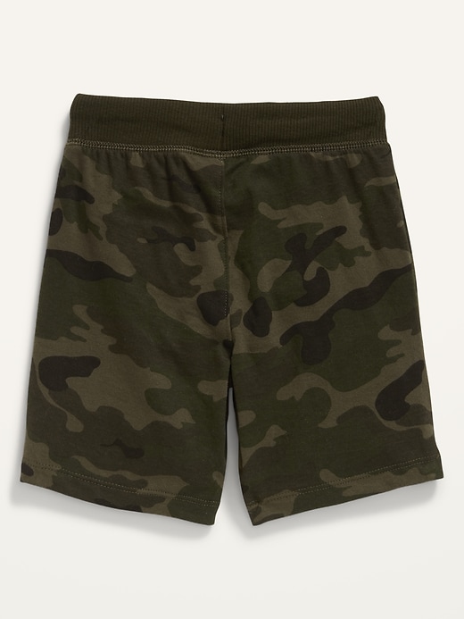 View large product image 2 of 2. Functional-Drawstring Jersey Logo Shorts for Toddler Boys