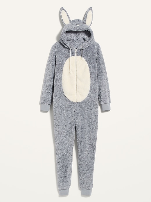 Image number 4 showing, Cozy Hooded One-Piece Bunny Pajamas