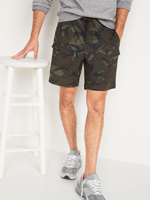 View large product image 1 of 1. StretchTech Go-Dry Shade Cargo Shorts -- 9-inch inseam