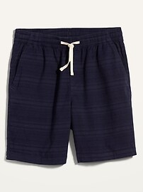 View large product image 3 of 3. Micro-Stripe Twill Jogger Shorts -- 9-inch inseam
