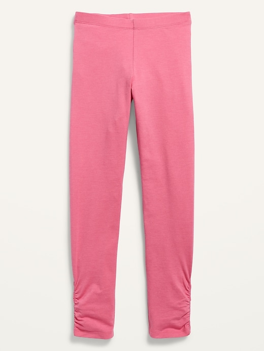 View large product image 2 of 2. Built-In Tough Ruched-Hem Full-Length Leggings for Girls