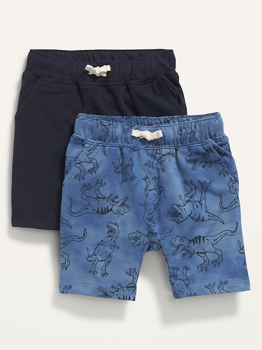 View large product image 1 of 2. 2-Pack French Terry U-Shaped Shorts for Toddler Boys