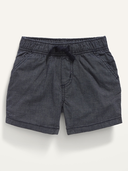 View large product image 1 of 2. Pull-On Chambray Shorts for Baby