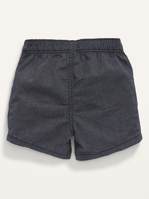 View large product image 2 of 2. Pull-On Chambray Shorts for Baby
