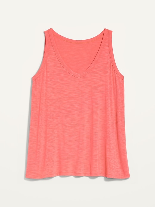 Image number 4 showing, Luxe Slub-Knit Plus-Size V-Neck Tank Top