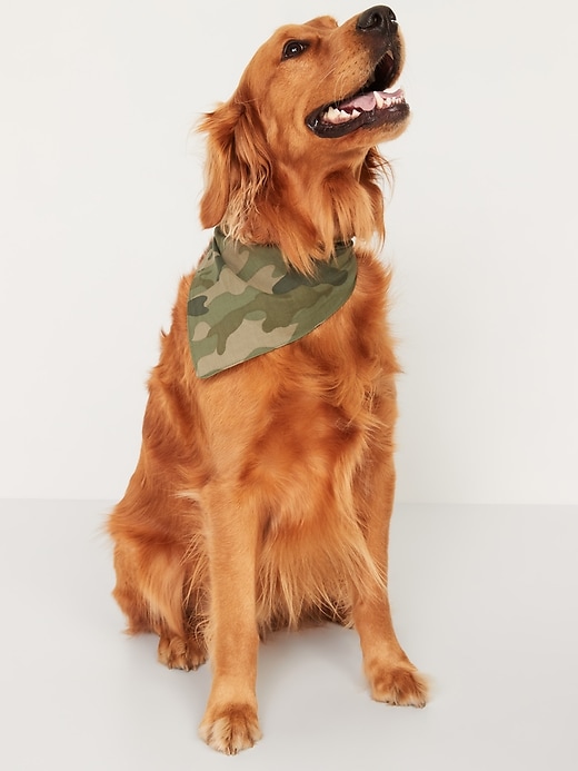 Old Navy Patterned Poplin Bandana for Dogs. 1