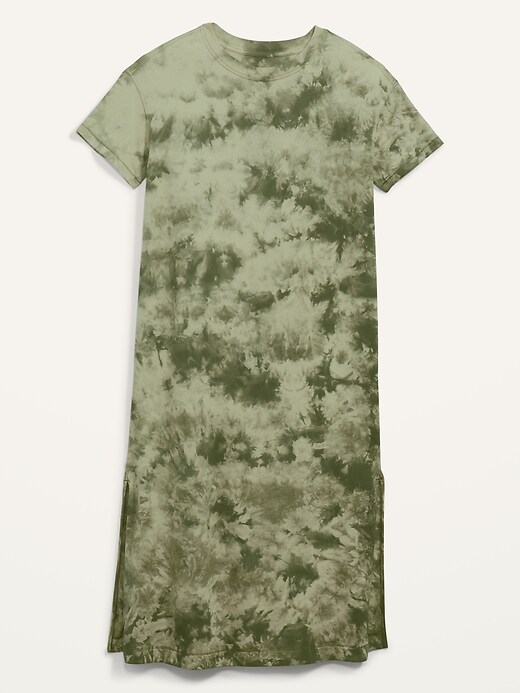 Image number 4 showing, Loose Vintage Tie-Dyed Midi T-Shirt Shift Dress for Women