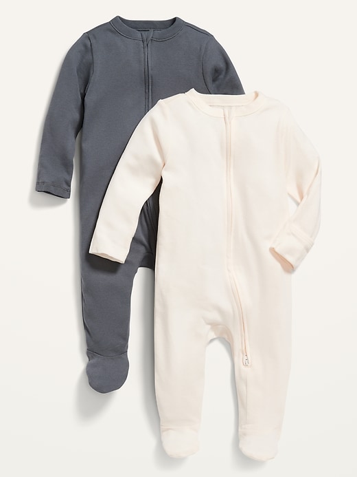View large product image 1 of 2. Unisex Sleep & Play One-Piece 2-Pack for Baby