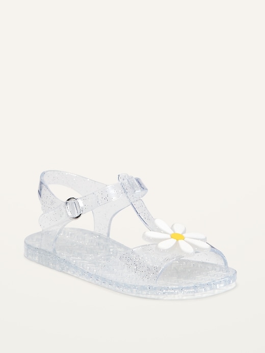 View large product image 1 of 4. T-Strap Jelly Sandals for Toddler Girls