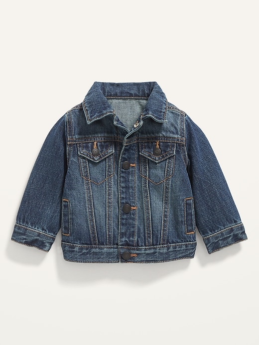 View large product image 1 of 2. Unisex Jean Trucker Jacket for Baby