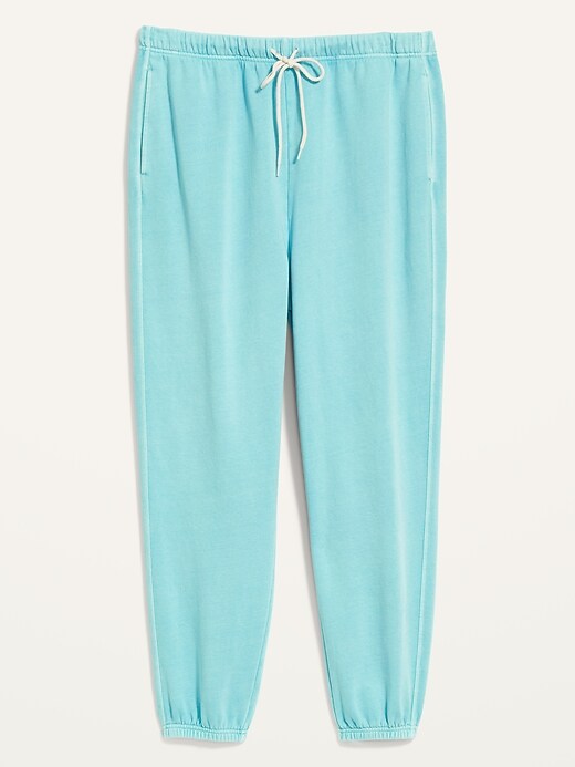 Image number 4 showing, Extra High-Waisted Garment-Dyed Plus-Size Sweatpants