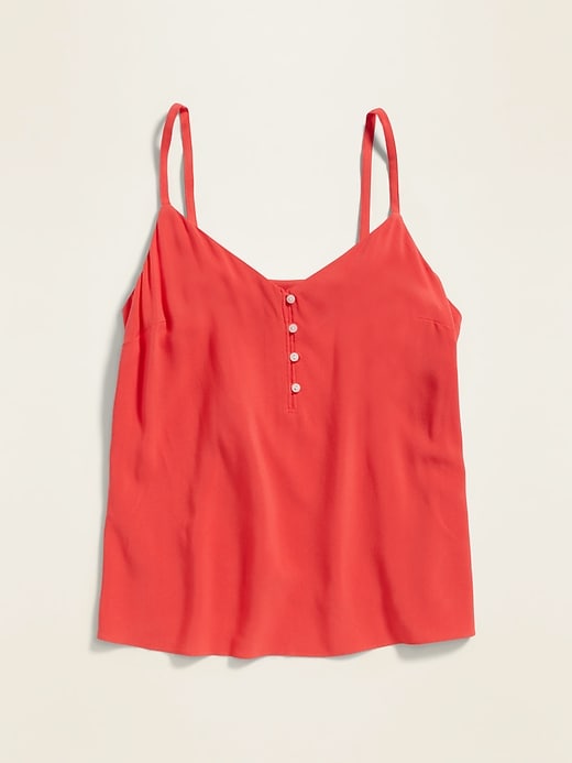 View large product image 2 of 2. V-Neck Button-Front Cami for Women