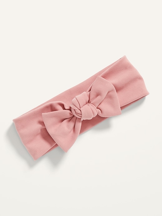 View large product image 1 of 1. Jersey-Knit Bow-Tie Headband for Toddler Girls