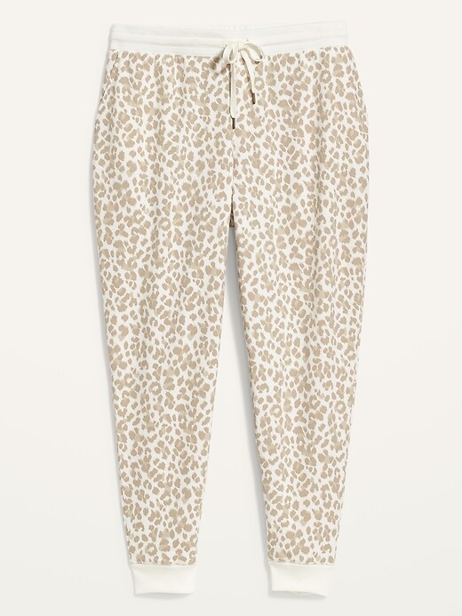 Image number 4 showing, Vintage Leopard-Print Plus-Size Jogger Sweatpants
