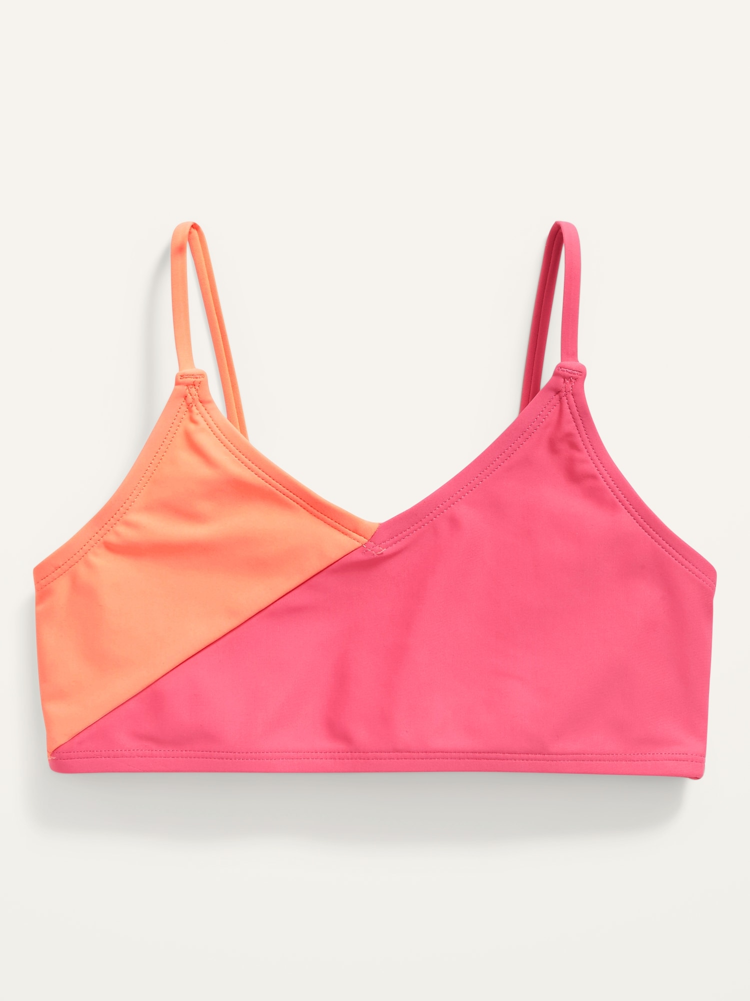 Color-Blocked Swim Top for Girls