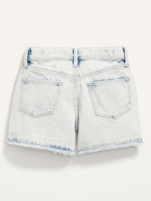 View large product image 2 of 2. Extra High-Waisted Distressed Cut-Off Jean Shorts for Girls