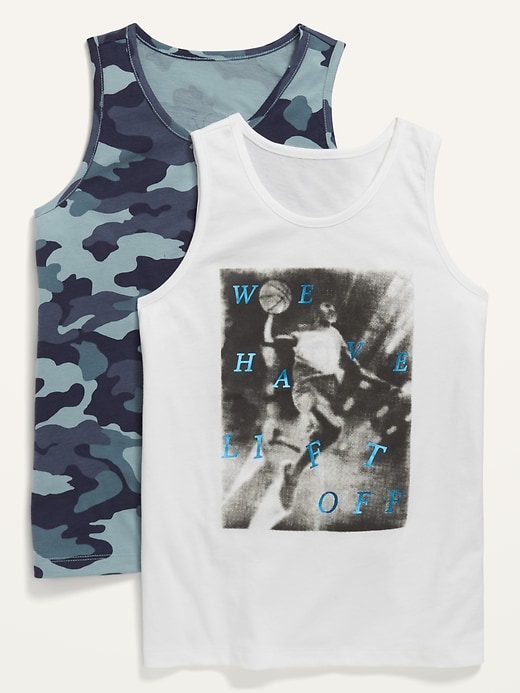View large product image 1 of 2. Relaxed Tank-Top 2-Pack for Boys
