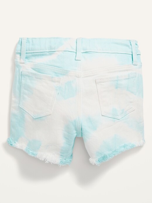 View large product image 2 of 2. Frayed-Hem Tie-Dye Jean Shorts for Toddler Girls