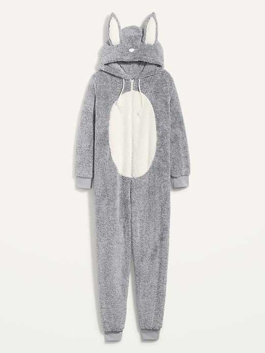 Image number 4 showing, Cozy Hooded One-Piece Plus-Size Bunny Pajamas