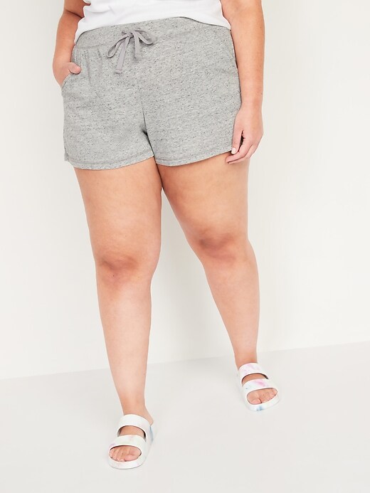 View large product image 1 of 2. Mid-Rise Vintage Plus-Size Sweat Shorts -- 3.5-inch inseam