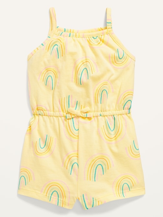 View large product image 1 of 2. Sleeveless Rainbow-Print Jersey Romper for Baby