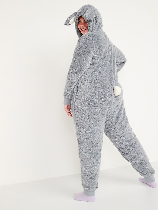 Image number 2 showing, Cozy Hooded One-Piece Plus-Size Bunny Pajamas